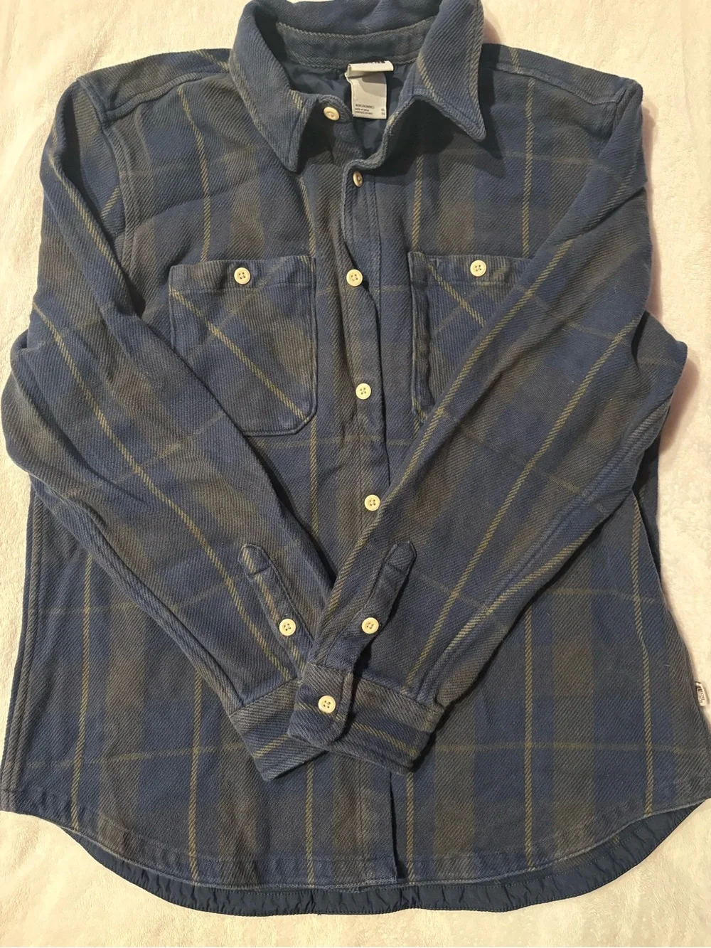 The North Face Men’s XL Blue Windowpane Heavyweight Flannel Shirt Jacket Shacket